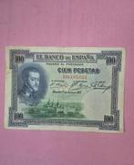 100 pesetas 1925 Spanje, Postzegels en Munten, Bankbiljetten | Europa | Niet-Eurobiljetten, Ophalen of Verzenden, Overige landen