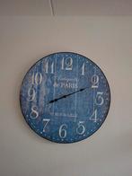 Blauwe Wandklok 'Antiquités de Paris', Huis en Inrichting, Woonaccessoires | Klokken, Ophalen, Zo goed als nieuw, Analoog, Wandklok
