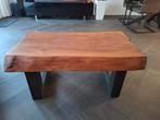 Massief houten salontafel, Huis en Inrichting, Tafels | Salontafels, Ophalen, Gebruikt, 100 tot 150 cm, 50 tot 75 cm
