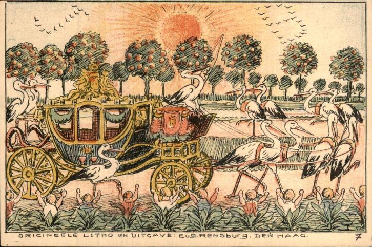 Den Haag - Orgineele litho Rensburg, Verzamelen, Ansichtkaarten | Nederland, Ongelopen, Zuid-Holland, Voor 1920, Ophalen of Verzenden