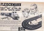 Retro reclame 1967 Fleischmann modeltrein trein racebaan, Verzamelen, Ophalen of Verzenden