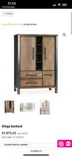 Mooie houten kast met stalen details, Ophalen, 50 tot 100 cm, Zo goed als nieuw, Met lade(s)