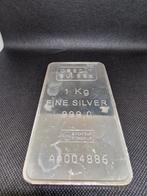 ZELDZAME CREDIT SUISSE 1 KILO ZILVERBAAR 1 KG ZILVER BAAR, Ophalen of Verzenden, Zilver