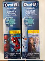 Oral B opzetborstels kind frozen en spiderman, Verzenden, Nieuw, Opzetborstel