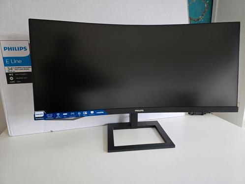 Philips 34" Ultra Wide LCD monitor (346E2CUAE), Computers en Software, Monitoren, Zo goed als nieuw, HDMI, USB-C, Gaming, Ingebouwde speakers