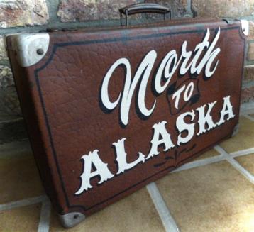 Brocante koffer/decoratie/etalage/foto film prop/hotel/b&b beschikbaar voor biedingen