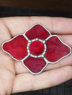 prachtige vintage broche groot formaat glas in lood, Sieraden, Tassen en Uiterlijk, Ophalen of Verzenden, Zo goed als nieuw, Overige materialen