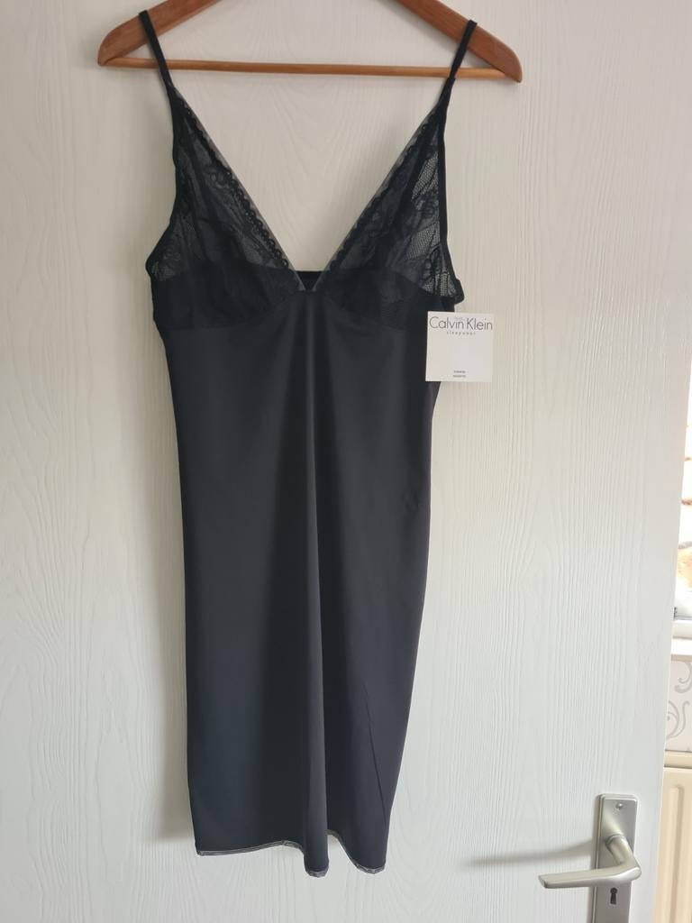 Zwarte Calvin Klein Nachthemd met Kant nieuw, Calvin Klein, Ophalen of Verzenden, Zwart, Nachtkleding