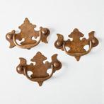 3 antieke koperen ladegrepen, Antiek en Kunst, Ophalen of Verzenden