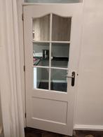 Massief eiken deur, wit geschilderd., Ophalen of Verzenden, Binnendeur, 200 tot 215 cm