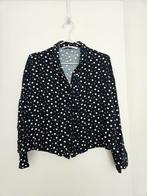 Zara - blouse navy met beige polkadot - maat S, Zara, Zo goed als nieuw, Maat 36 (S), Verzenden