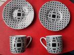 Konitz Porseleinen Espresso set 2 x kop en schotel, Ophalen of Verzenden, Zo goed als nieuw, Porselein, Kop en/of schotel