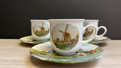 3 leuke vintage espresso kop-en schotels Royal Schwabap, Huis en Inrichting, Keuken | Servies, Zo goed als nieuw, Kop(pen) en/of Schotel(s)