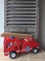 Houten brandweerauto met brandweermannen, Kinderen en Baby's, Speelgoed | Houten speelgoed, Ophalen of Verzenden, Zo goed als nieuw