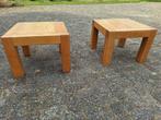 1 of 2 Massief eiken salontafels, Ophalen, Minder dan 45 cm, Minder dan 55 cm, Gebruikt