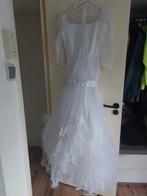 Witte Trouwjurk met sluier maar s/m, Trouwjurk, Wit, Ophalen of Verzenden, Onbekend
