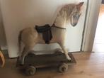 Decoratief oud paard op wielen, Antiek en Kunst, Antiek | Speelgoed, Ophalen of Verzenden