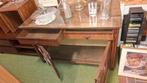 Vintage dressoir met glasplaat | 120 cm breed | karaktervol, Huis en Inrichting, Kasten | Dressoirs, Ophalen, Zo goed als nieuw
