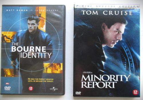 Minority Report met Tom Cruise~DVD~Bourne Identity~Matt Damo, Cd's en Dvd's, Dvd's | Actie, Zo goed als nieuw, Actie, Vanaf 12 jaar