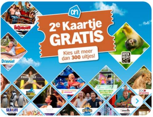 Dagje uit - 16 volle kaarten - 2e kaartje gratis., Tickets en Kaartjes, Kortingen en Cadeaubonnen, Kortingsbon