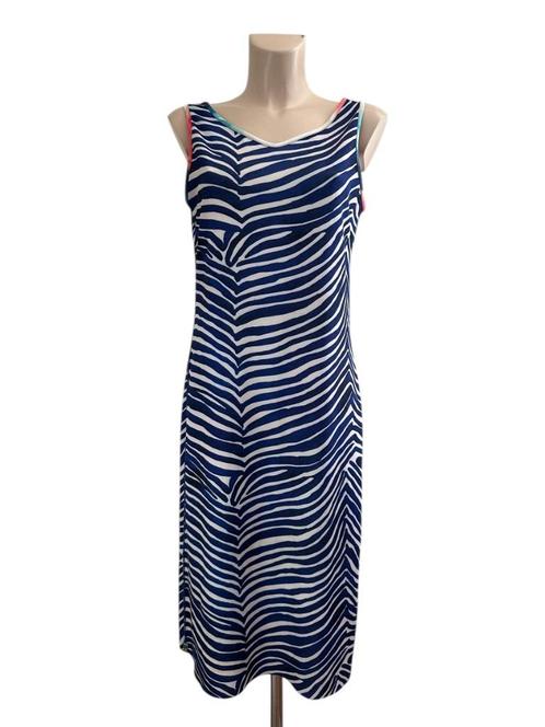 Lizzy en Coco jurk dubbelzijdig M, Kleding | Dames, Jurken, Zo goed als nieuw, Maat 38/40 (M), Blauw, Knielengte, Ophalen of Verzenden