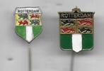 2 X ROTTERDAM WAPEN LOGO SPELDEN, Ophalen of Verzenden, Gebruikt, Stad of Land, Speldje of Pin