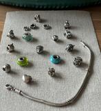 Pandora armband en bedels (los te koop of als set), Sieraden, Tassen en Uiterlijk, Bedels, Ophalen, Gebruikt, Pandora, 4 bedels of meer