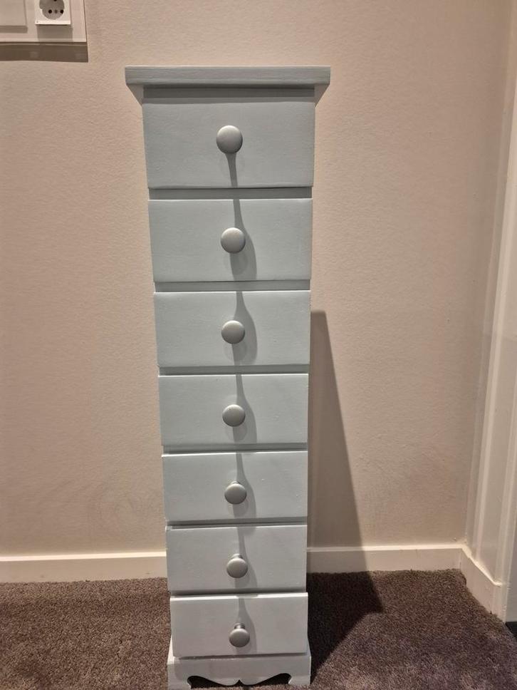 Hoge smalle ladekast 85 x 20 cm, Huis en Inrichting, Kasten | Ladekasten, Gebruikt, 5 laden of meer, Ophalen