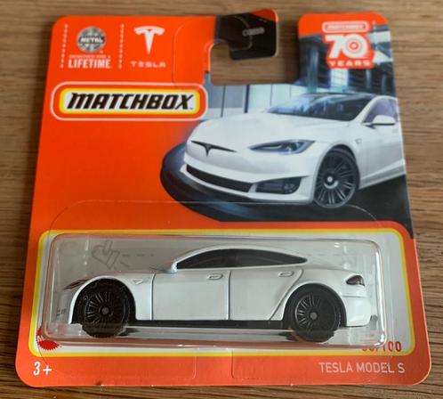 Matchbox - Tesla Model S, Kinderen en Baby's, Speelgoed | Speelgoedvoertuigen, Zo goed als nieuw, Ophalen of Verzenden