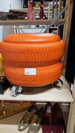 Poef retro, Ophalen, Minder dan 50 cm, Gebruikt, Rond