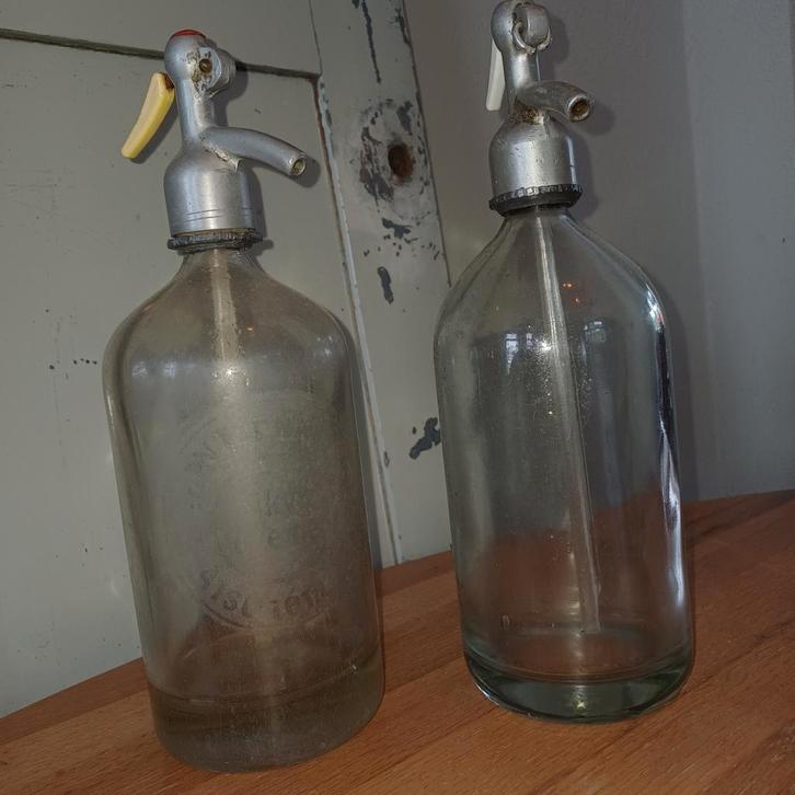 Vintage Sodafles Sifons - Set van 2, Antiek en Kunst, Antiek | Glas en Kristal, Ophalen of Verzenden