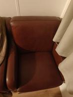 Vintage Leren Fauteuil, Ophalen, Gebruikt, Minder dan 75 cm, Vintage