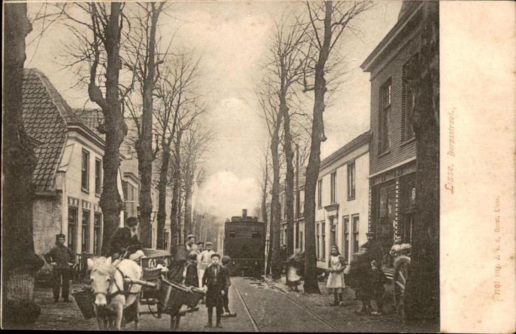 Lisse Dorpsstraat STOOMTRAM TOPKAART NU 60% korting, Verzamelen, Ansichtkaarten | Nederland, Ongelopen, Zuid-Holland, Voor 1920