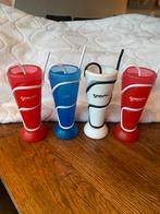 4 Plastic drinkbekers van attractiepark slagharen, Overige materialen, Verzenden, Overige typen, Zo goed als nieuw