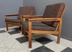 60 jaren set Niels Eilersen DEENSE fauteuils Illum Wikkelso, Huis en Inrichting, Ophalen, Hout, Gebruikt, Minder dan 75 cm