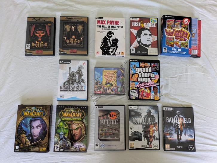 Diverse PC games (o.a. deluxe versies van GTA, WoW en meer), Spelcomputers en Games, Games | Pc, Gebruikt, 3 spelers of meer, Vanaf 18 jaar