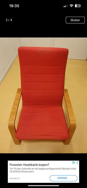 Poang stoel rood IKEA beschikbaar voor biedingen