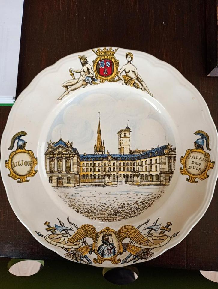 Frans Wandbord Dijon - Palais des Ducs, Antiek en Kunst, Antiek | Wandborden en Tegels, Verzenden