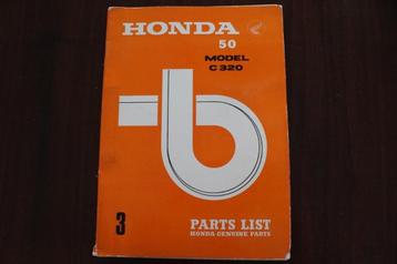 Honda C320 1965 parts list C 320 onderdelen boek