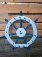 Handgeschilderd Stuurwiel - 50cm Diameter, Watersport en Boten, Bootonderdelen, Ophalen of Verzenden, Gebruikt, Dekbeslag, Zeilboot of Motorboot