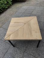 Eiken salon tafel, 2x 3 hoekig., Ophalen, 50 tot 100 cm, 50 tot 100 cm, Zo goed als nieuw