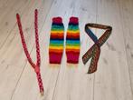 Beenwarmers regenboog en bretels, Ophalen of Verzenden, Zo goed als nieuw, Carnaval