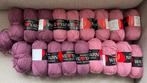 19 Bollen Wol - Paars & Roze, Ophalen, Gebruikt, Breien of Haken, Wol of Garen