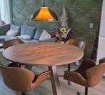 WOOOD Massief Eiken eettafel rond 130cm, Huis en Inrichting, Tafels | Eettafels, 100 tot 150 cm, Rond, Ophalen of Verzenden, Zo goed als nieuw