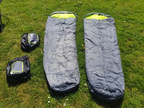 2 mummie slaapzakken, aan elkaar te ritsen, Caravans en Kamperen, Slaapzakken, Gebruikt, Ophalen