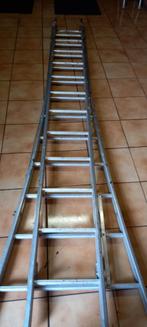 Aluminium ladder 2 delig 24 sporten, Doe-het-zelf en Verbouw, Ladders en Trappen, Ophalen, Gebruikt, 4 meter of meer