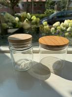 Voorraadpotten met bamboe deksel, Ophalen of Verzenden, Zo goed als nieuw