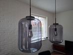 Complete set prachtige glazen hanglampen, Huis en Inrichting, Lampen | Hanglampen, Ophalen, Zo goed als nieuw, Minder dan 50 cm