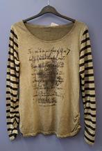 Geisha longsleeve shirt kaki grijzig + strepen mouw L 42723, Geisha, Verzenden, ., Maat 42/44 (L)