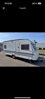 Hobby 495 1997 thule luifel en voortent, Caravans en Kamperen, Kachel, Rondzit, Hobby, Frans bed